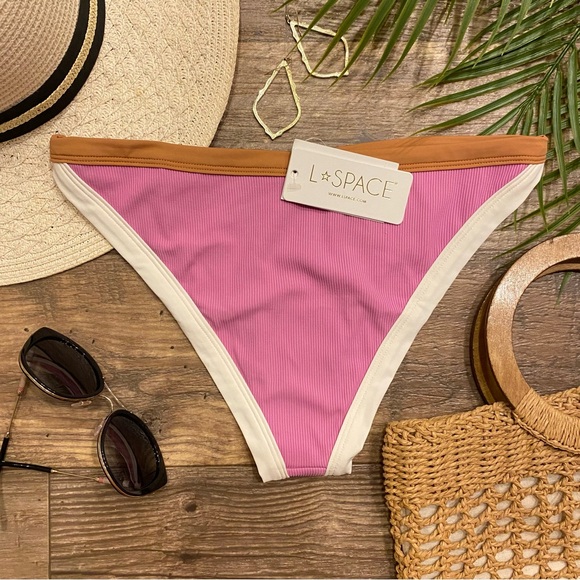 L*Space Violet Colorblock Vacay Classic Cheeky Bottom - Picture 6 of 10